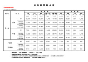 R80401以降 施設利用料金表HPのサムネイル